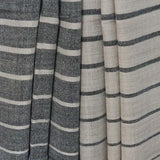 Soft Kashmir Stripe Pattern Pashmina Stole for Men - Grey and Beige