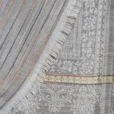 Pashmina Blended Wool Reversible Self Design Shawl – Elegant Silver