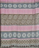 Himalayan Wool Scarf – Vibrant Tibetan Geometric Oversized Wrap