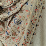 Chinar Design Nalki Embriodery Pashmina Stole – Luxury Fine Wool Beige