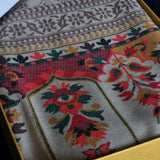 Ethnic Kani Weave Pure Wool Shawl – Elegant, Warm, and Soft Touch
