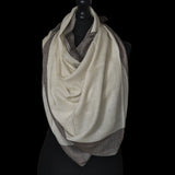 Luxurious Natural Pashminas Soft Kashmir Stole - Ivory White - Baga Ethnik Living Default Title Accessories:Scarves & Wraps