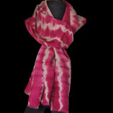 Authentic Kashmiri Pure 100% Pashmina Shawl with Tie-Dye Design - Hibiscus Petal