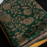 Classic Cream and Green Zari Floral Reversible Shawl – Luxury Pashmina Wool Wrap