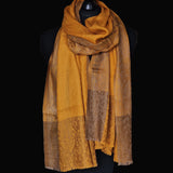 Bright Paisley Weave Pashmina Kashmiri Scarf - Clematis Yellow - Baga Ethnik Living Default Title Shawl
