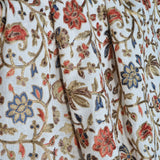 White Pashmina Fine Wool Hand-Embroidered Floral Nalki Stole