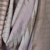 Soft Fine Wool Ikat Wrap Light Pink Pashmina Stole - Pale Peony - Baga Ethnik Living Default Title Accessories:Scarves & Wraps