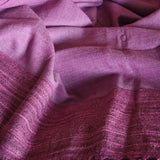 Violet Yak Wool Stole – Woven by Hand, Edged in Raw Wool