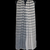 Soft Kashmir Stripe Pattern Pashmina Stole for Men - Grey and Beige