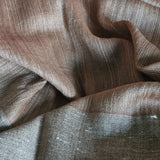 Chestnut Brown Yak Wool Stole – Handwoven Raw Border Tassel Wrap