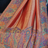 New collection Moonlight Pashmina – Orange-Red Two-Tone Mughal Shawl
