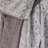 Kashmiri Soft Pashmina Scarf Handwoven Paisley Weave - White Lilly - Baga Ethnik Living Default Title Shawl