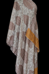 Floral Buti Pure Pashmina Kani Stole – Pale Beige