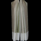 Handwoven Fine Wool Green Ikat Pashmina Kashiri Stole Scarf - Soft Fern - Baga Ethnik Living Default Title Accessories:Scarves & Wraps