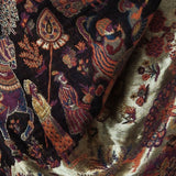 Twinlight Reversible Fine Wool Pashmina Shawl – Black & Golden Dholi Theme Luxury Shawl