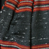 Obsidian Black Yak Wool Stole – Vibrant Kullu Border & Tassel Ends