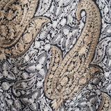 Paisley Black Pashmina Fine Wool Nalki Hand-Embroidered Stole