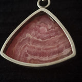 Rhodochrosite Pendant Necklace – 925 Sterling Silver Boho Handmade Jewellery
