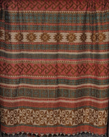 Multicoloured Himalayan Bohemian Shawl – Tibetan Oversized Woolen Throw