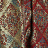 Twinlight Reversible Fine Wool Pashmina Shawl – Sangria Red Dholi Darbaar Floral Design