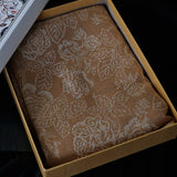 Pale Yellow Pure Wool Stole – Silver Zari Woven Style