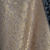 Fine Wool Jamawar Reversible Shawl – Iridium Black & White Floral Luxury Wrap