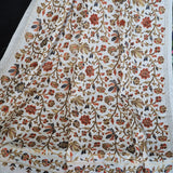 White Pashmina Fine Wool Hand-Embroidered Floral Nalki Stole