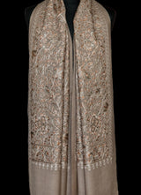Luxury Pashmina Fine Wool Nalki Embroidery Stole