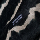 Luxury Handcrafted Tie-Dyed Kashmiri Pure Cashmere 100% Pashmina Scarf - Hollyhock Black - Baga Ethnik Living Default Title Accessories:Scarves & Wraps