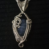 Wire Art Silver Sterling Sodalite Pendant