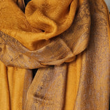 Bright Paisley Weave Pashmina Kashmiri Scarf - Clematis Yellow - Baga Ethnik Living Default Title Shawl