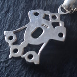 Malachite, Garnet,Green Aventurine, Moonstone Silver Sterling Pendant