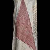 Fine Wool Ivory and Blush Reversible Pashmina Shawl – wedding gift