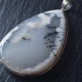 Himalayan Tear Drop Sterling Silver 925 Agate Necklace