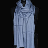 Diamond Weave Soft Kashmiri Pashmina Scarf - Cool Blue - Baga Ethnik Living Default Title Shawl