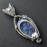 Wire Art Silver Sterling Sodalite Pendant - Baga Ethnik Living Default Title Pendants
