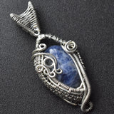 Wire Art Silver Sterling Sodalite Pendant - Baga Ethnik Living Default Title Pendants