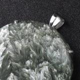 Stunning Statement Piece Green Seraphinite Silver Sterling 925 Pendant - Baga Ethnik Living Default Title Pendants