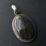 Vintage Style Handcrafted Labradorite 925 Silver Sterling Pendant - Baga Ethnik Living Default Title Pendants