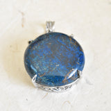 Gorgeous Deep Blue Chrysocolla Silver Sterling Pendant - Baga Ethnik Living Default Title Pendants