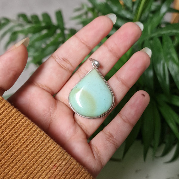 Tear Drop Turquoise Silver Sterling Pendant