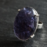 Eternal Blue Sunstone Crystal Silver Sterling Ring - Baga Ethnik Living Default Title Rings