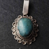 Vintage Turquoise Silver Sterling 925 Pendant - Baga Ethnik Living Default Title Pendants