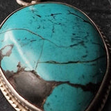 Vintage Turquoise Sterling Silver Pendant - Baga Ethnik Living Default Title Pendants
