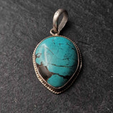 Vintage Turquoise Sterling Silver Pendant - Baga Ethnik Living Default Title Pendants