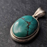 Handcrafted Turquoise Silver Sterling 925 Pendant - Baga Ethnik Living Default Title Pendants