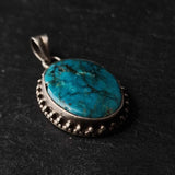 Stunning Handmade Himalayan Turquoise Silver Pendant Jewellery - Baga Ethnik Living Default Title Pendants