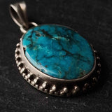 Stunning Handmade Himalayan Turquoise Silver Pendant Jewellery - Baga Ethnik Living Default Title Pendants