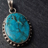 Stunning Handmade Himalayan Turquoise Silver Pendant Jewellery - Baga Ethnik Living Default Title Pendants