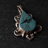 Unique Turquoise Silver Sterling Handmade Jewelry Pendant - Baga Ethnik Living Default Title Pendants